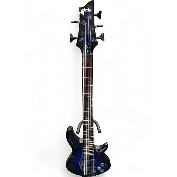 Used Schecter Guitar Research omen elite blue burst Electric Bass Guitar
