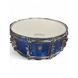 Used Ludwig 14X5 Classic Snare bLUE sPARKLE Drum
