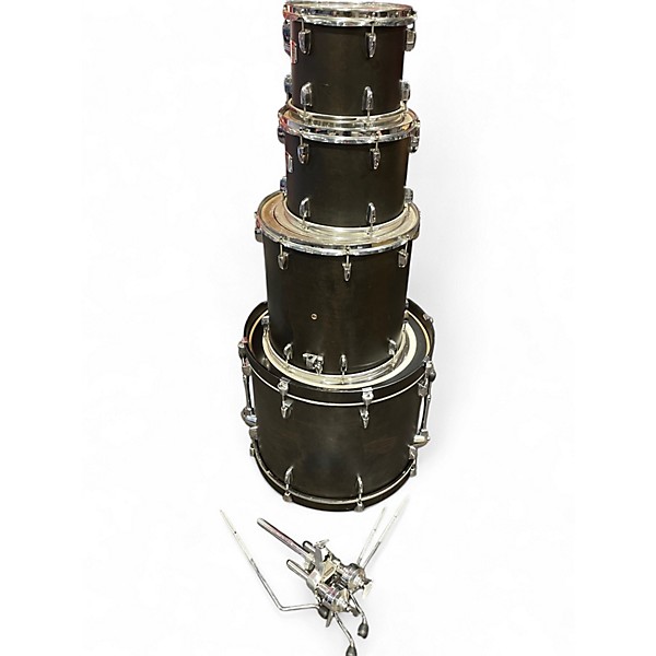 Used Yamaha 4 Piece Stage Custom Satin Black Drum Kit