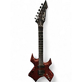 Used B.C. Rich Stranger Things "Eddies" Warlock Red Crackle Solid Body Electric Guitar