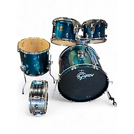 Used Gretsch Drums 5 Piece Blackhawk Teal Drum Kit