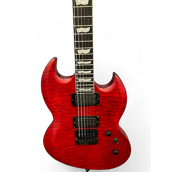Used Ltd LTD Viper 1000 Deluxe Crimson Red Burst Solid Body Electric Guitar