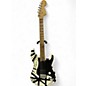 Used EVH Striped Series White with black stripes Solid Body Electric Guitar