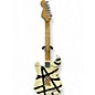 Used EVH Striped Series White with black stripes Solid Body Electric Guitar