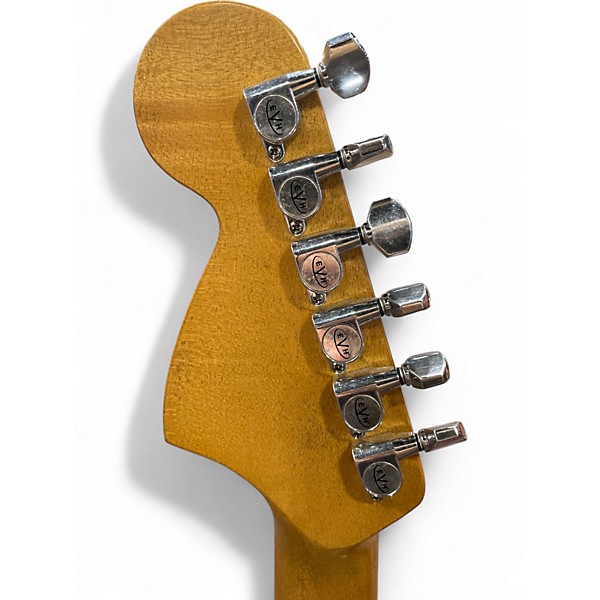 Used EVH Striped Series White with black stripes Solid Body Electric Guitar