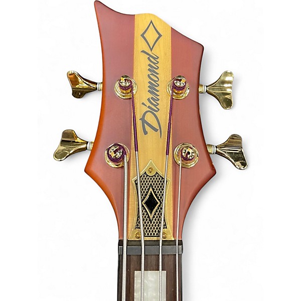 Used DBZ Guitars Diamond Hellfire transparent walnut Electric Bass Guitar