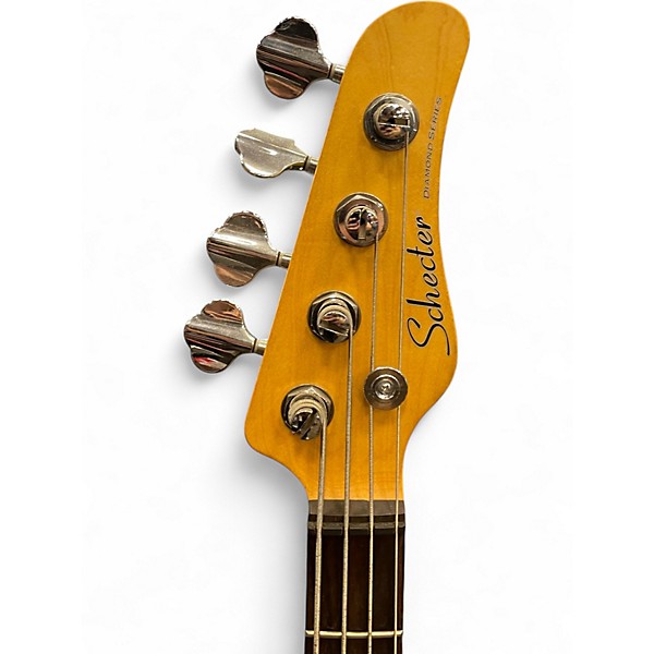 Used Schecter Guitar Research CV-4 Diamond Series Natural Electric Bass Guitar