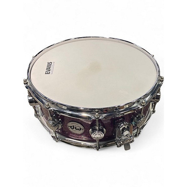 Used DW 5X14 Collector's Series Snare PURPLE SPARKLE Drum