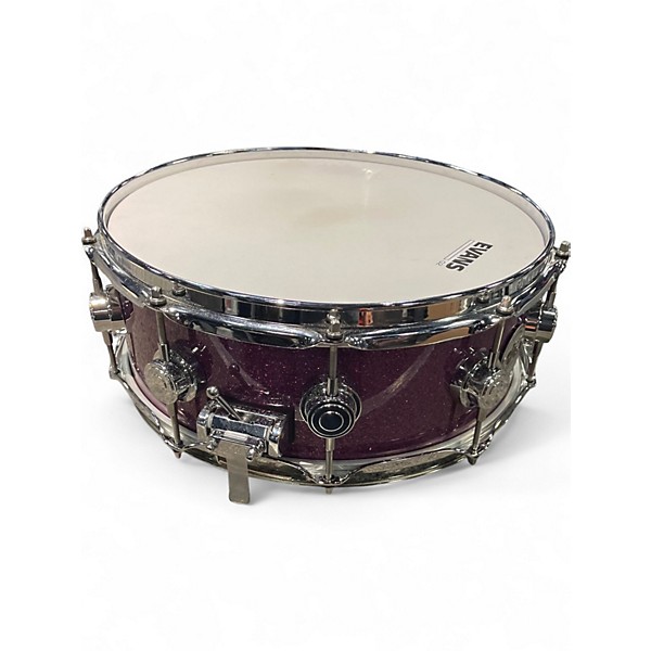 Used DW 5X14 Collector's Series Snare PURPLE SPARKLE Drum
