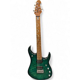 Used Ernie Ball Music Man JP15 John Petrucci Signature BFR Teal Quilt Top Solid Body Electric Guitar