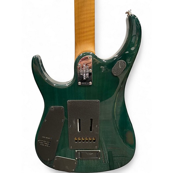 Used Ernie Ball Music Man JP15 John Petrucci Signature BFR Teal Quilt Top Solid Body Electric Guitar