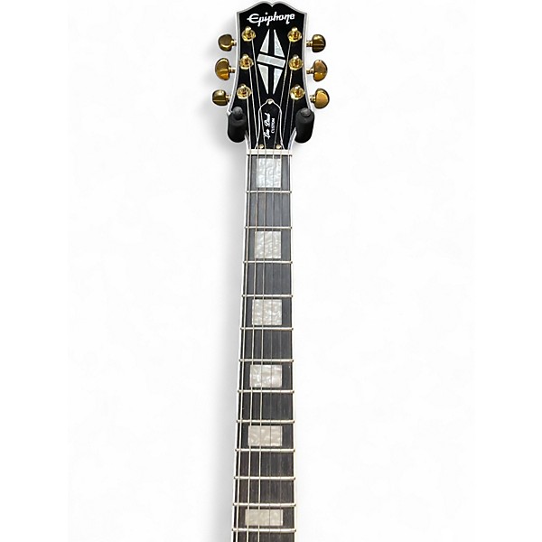 Used Epiphone Les Paul Custom Blackback Pro Antique Ivory Solid Body Electric Guitar