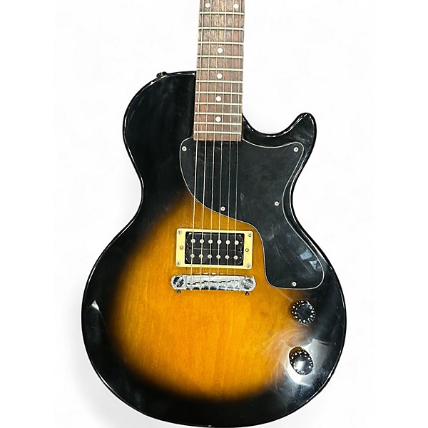 Used Epiphone Les Paul Junior Single Cut 2 Tone Sunburst Solid Body Electric Guitar