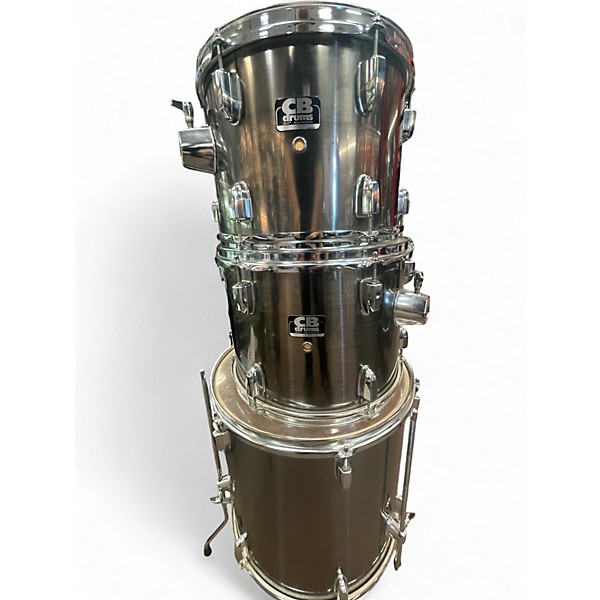 Used CB Percussion 5 Piece JRX55 Silver Drum Kit