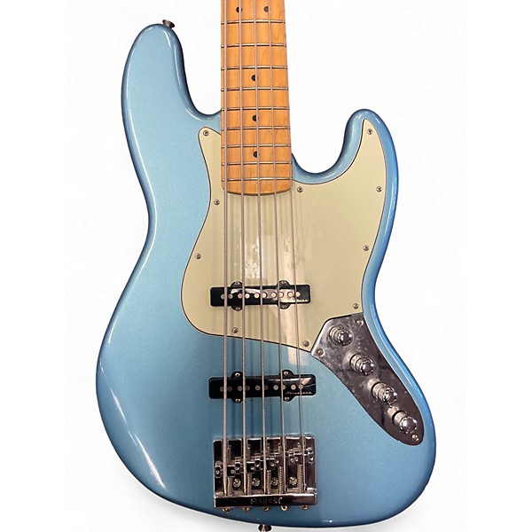 Used Fender Player Plus Jazz Bass V Blue Electric Bass Guitar