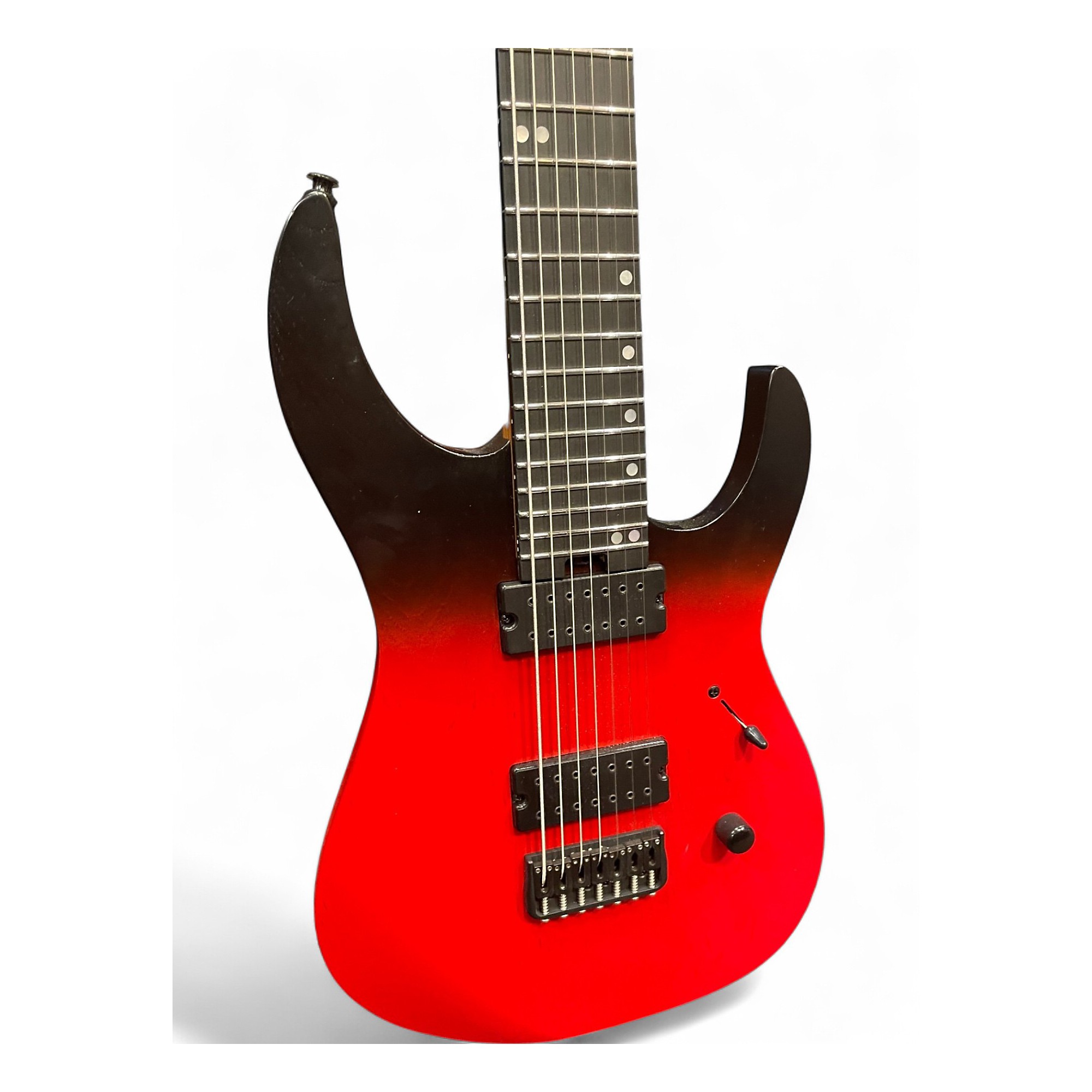 Used Legator Ninja X 7 Red to Black Fade Solid Body Electric