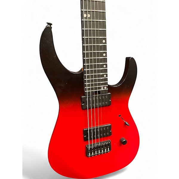 Used Legator Ninja X 7 Red to Black Fade Solid Body Electric Guitar