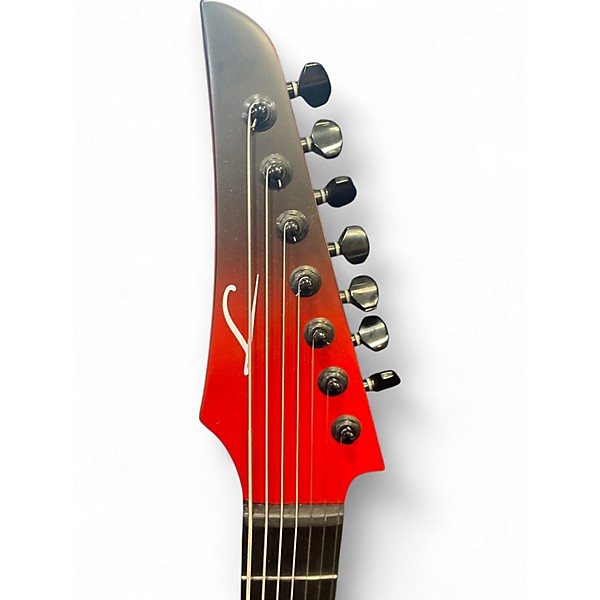 Used Legator Ninja X 7 Red to Black Fade Solid Body Electric Guitar