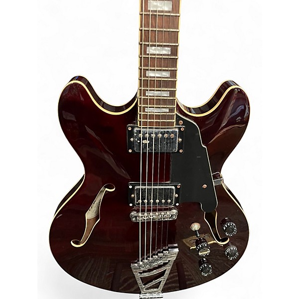 Used D'Angelico Premier Series DC Wine Red Hollow Body Electric Guitar