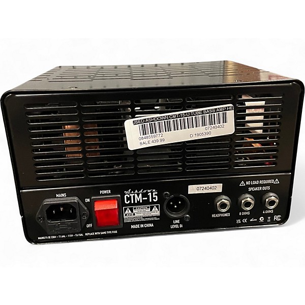 Used Ashdown CMT-15-U Tube Bass Amp Head