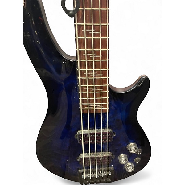 Used Spector OMEN ELITE-5 THRU BLUE BURST Electric Bass Guitar