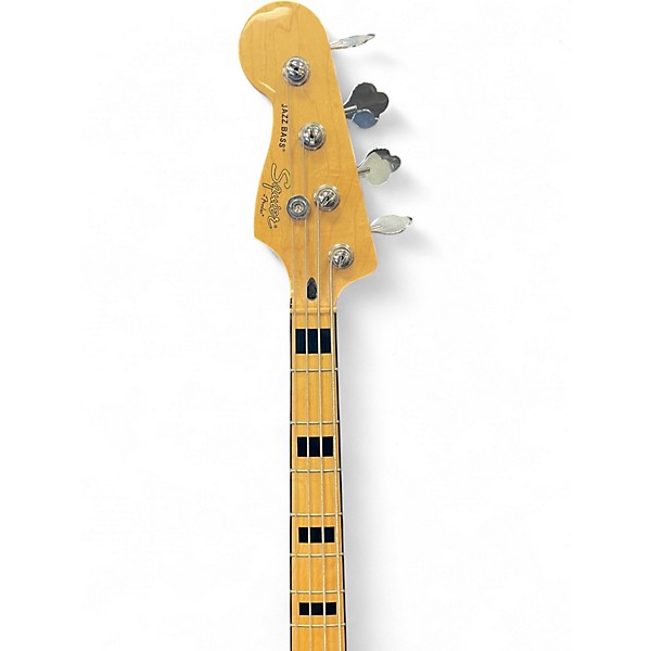 Used Squier Contemporary Jazz Bass Natural Electric Bass Guitar