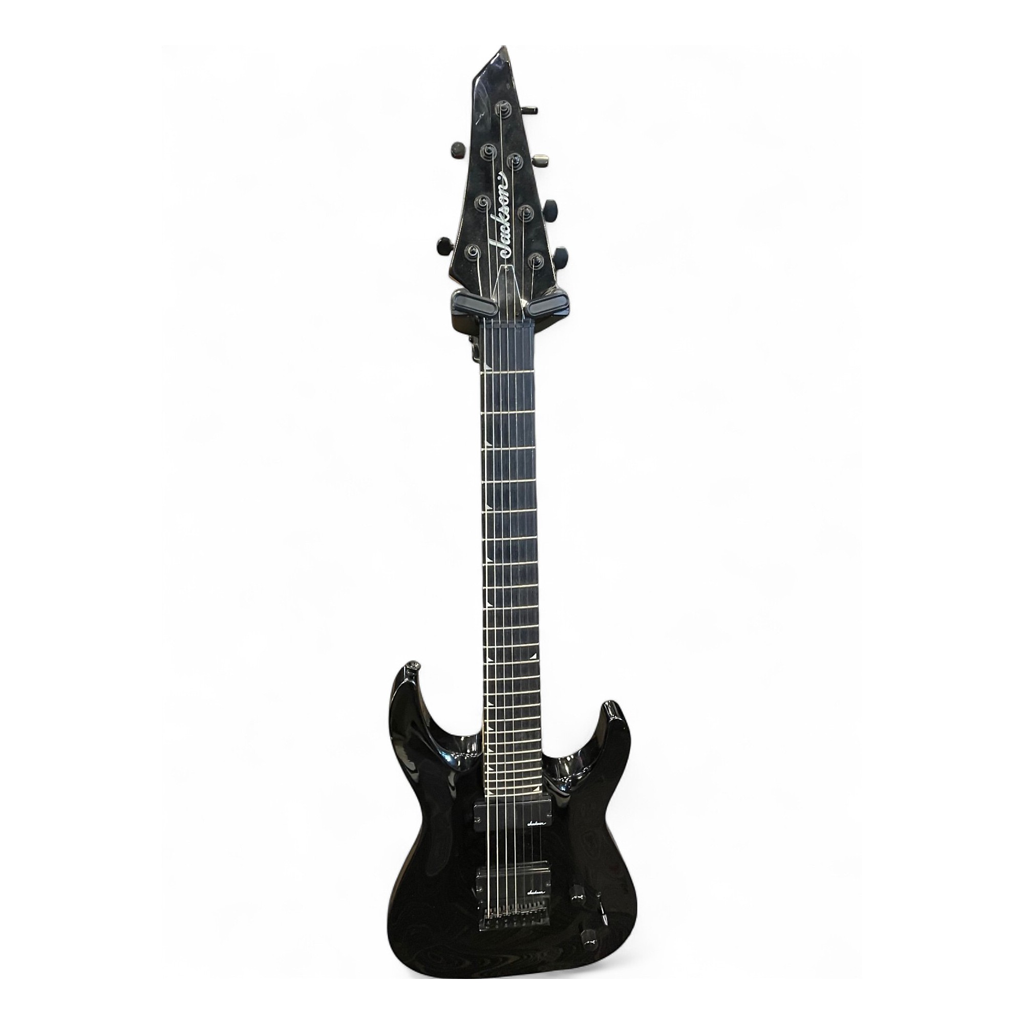 Used Jackson JS22-7 Dinky 7 String Black Solid Body Electric