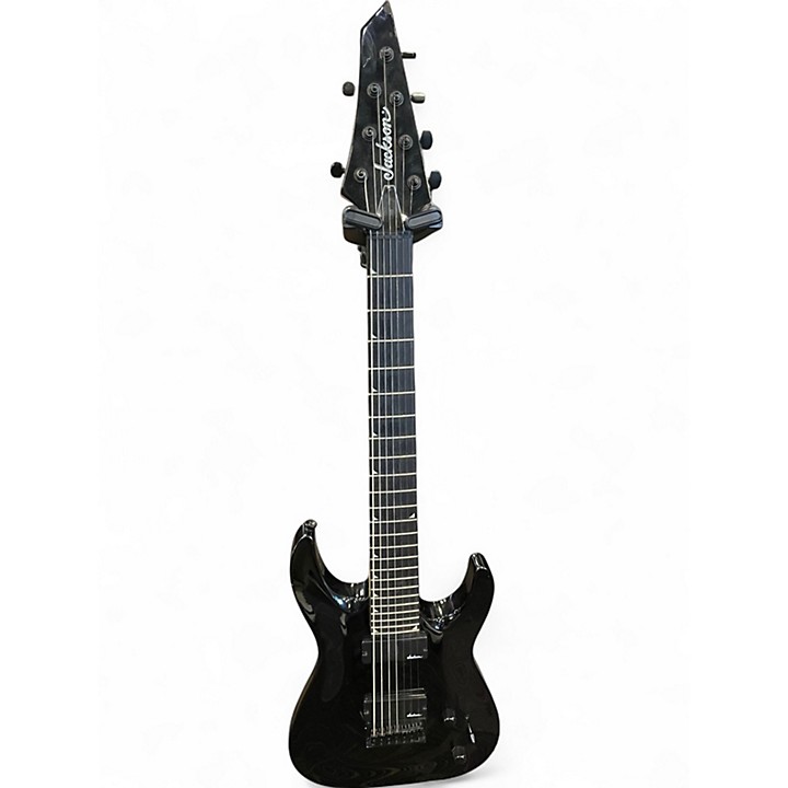 Used Jackson JS22-7 Dinky 7 String Black Solid Body Electric