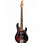 Used Sterling by Music Man Ray5 5 String Red to Black Fade Electric Bass Guitar thumbnail
