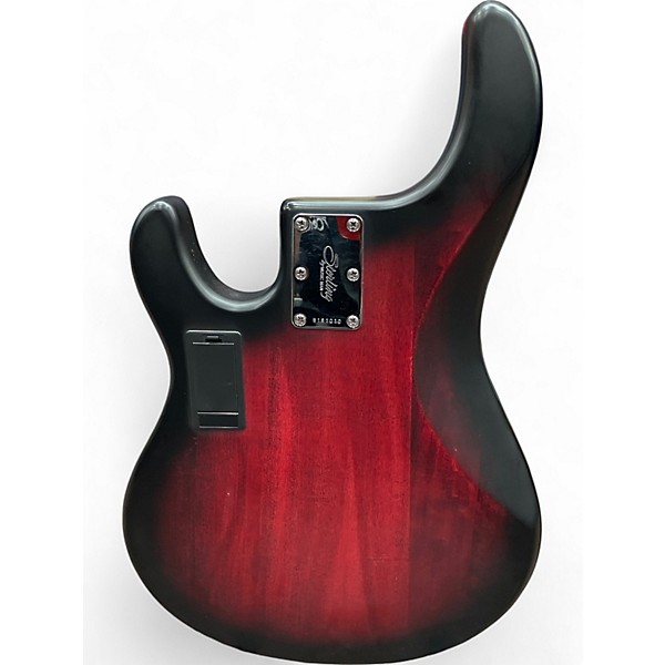 Used Sterling by Music Man Ray5 5 String Red to Black Fade Electric Bass Guitar