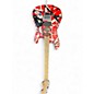Used EVH Striped Series Frankie Red with Black and White Stripes Solid Body Electric Guitar thumbnail