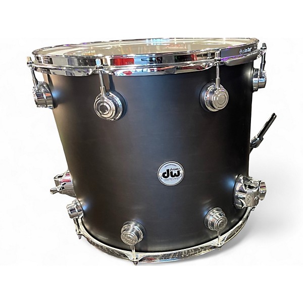 Used DW 4 Piece Collector's Maple Standard Matte Black Drum Kit