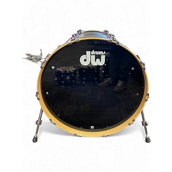 Used DW 4 Piece Collector's Maple Standard Matte Black Drum Kit