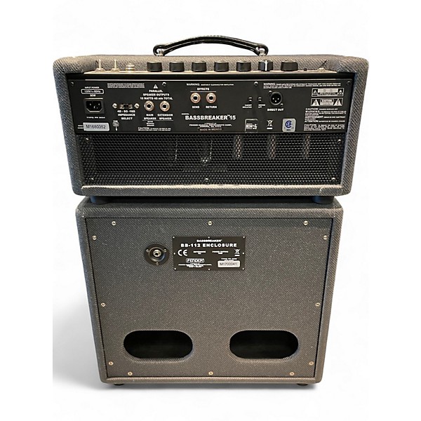 Used Fender Bassbreaker 15W HEAD WITH 1X12 CABINET Guitar Stack