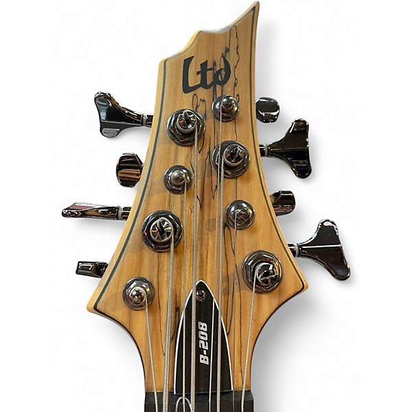 Used ESP LTD B208FM 8 String Natural Electric Bass Guitar