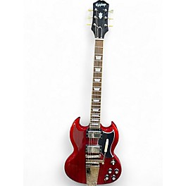 Used Epiphone SG Standard 61' Maestro Vibrola Red Solid Body Electric Guitar