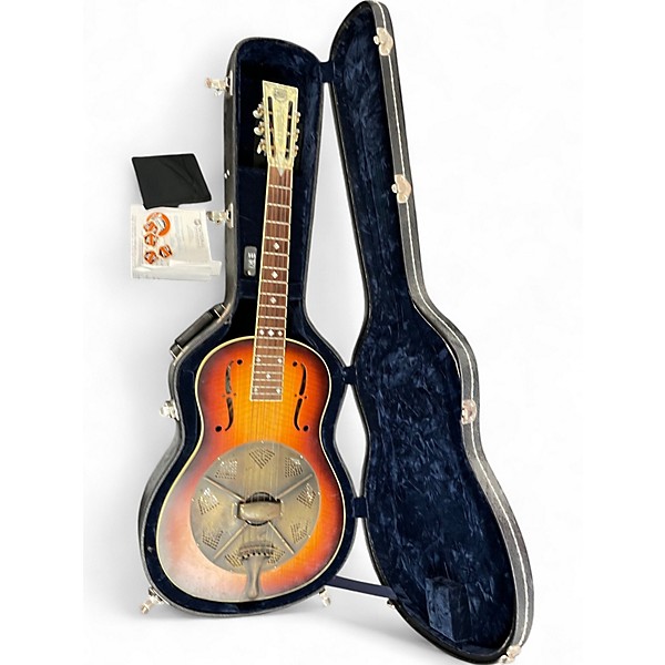 Used National Estralita DLX Sunburst Acoustic Guitar
