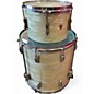 Vintage 1960s Ludwig 3 Piece Clubdate White Marine Pearl Drum Kit thumbnail