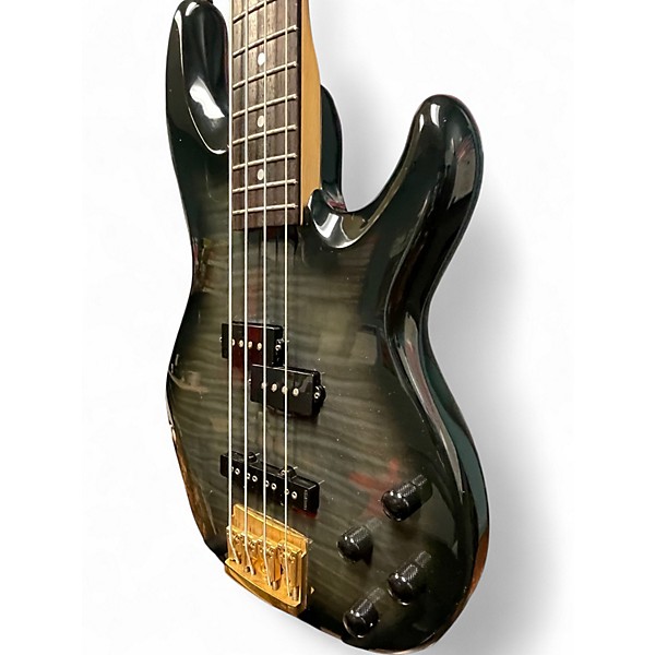 Vintage 1994 Fender P Bass Lyte Trans Black Electric Bass Guitar
