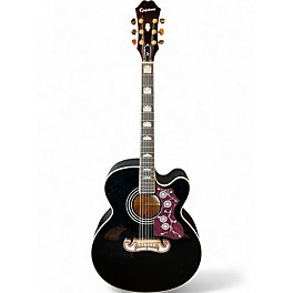 Used Epiphone EJ200CE Transparent ebony burst Acoustic Electric Guitar