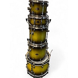 Used Ludwig 5 Piece epic standard GREEN BURST Drum Kit