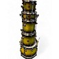 Used Ludwig 5 Piece epic standard GREEN BURST Drum Kit thumbnail