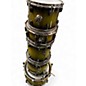 Used Ludwig 5 Piece epic standard GREEN BURST Drum Kit