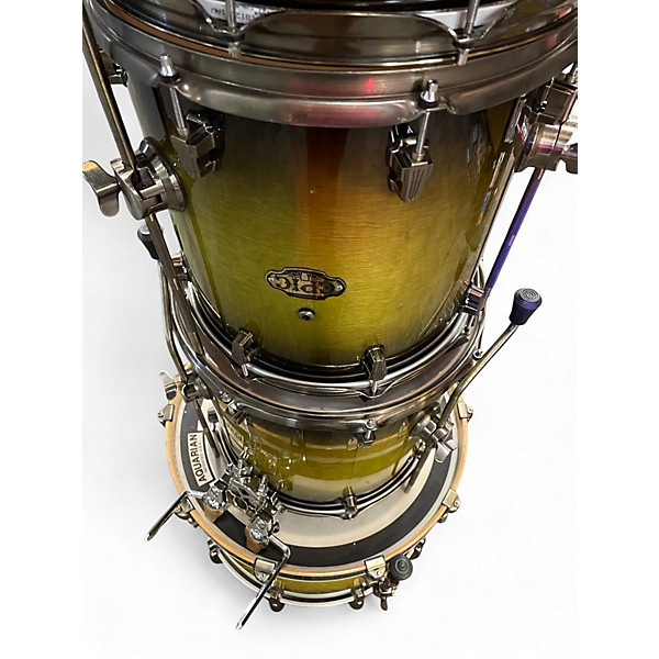 Used Ludwig 5 Piece epic standard GREEN BURST Drum Kit