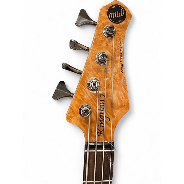Used MTD KINGSTON Z4 QUILT TOP NATURAL Electric Bass Guitar