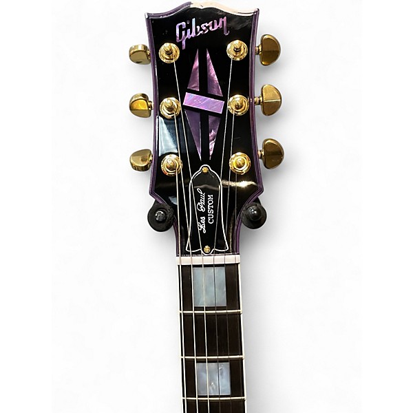 Used 2024 Gibson LES PAUL CUSTOM WIDOW Trans Purple Solid Body Electric Guitar