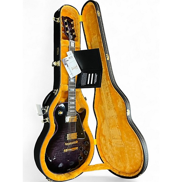 Used 2024 Gibson LES PAUL CUSTOM WIDOW Trans Purple Solid Body Electric Guitar
