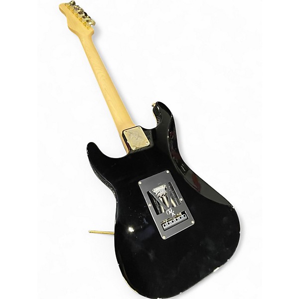 Used Michael Kelly custom collection Burl Black and natural Solid Body Electric Guitar