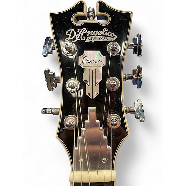 Used D'Angelico Premier Mini DC BLACK FLAKE Hollow Body Electric Guitar