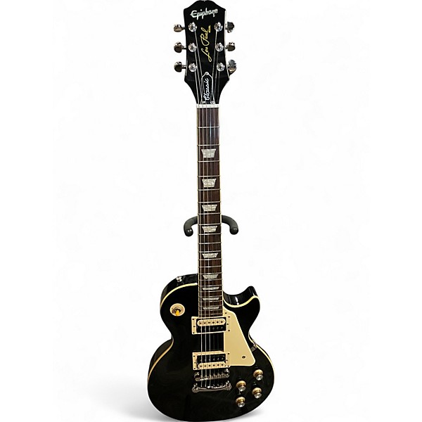 Used 2023 Epiphone Les Paul Classic Black Solid Body Electric Guitar